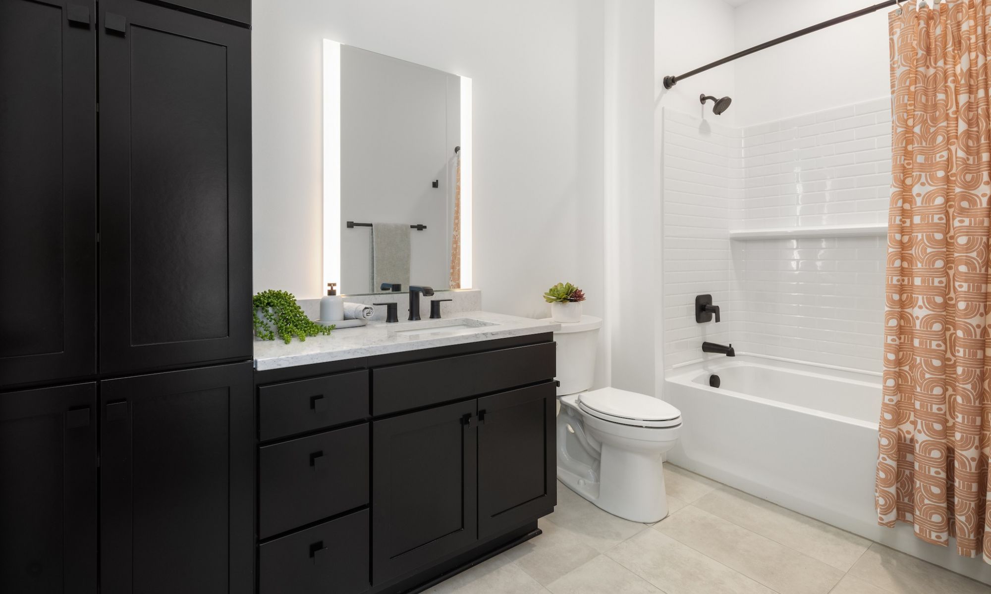 Close up of clothes storage and LG Styler Steam Closet in penthouse apartment