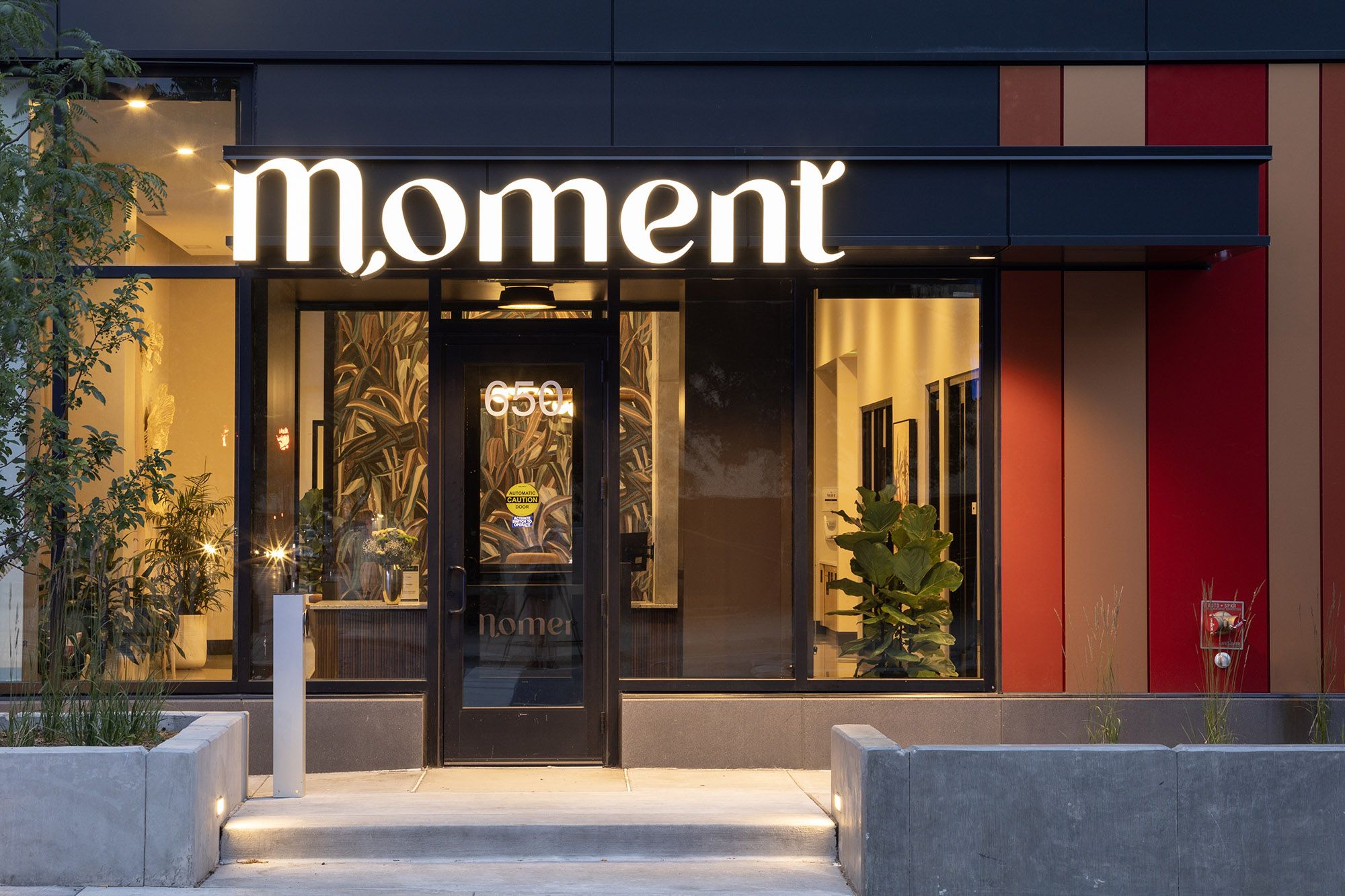 Front entrance from street of Moment apartments